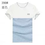 boss t-shirt collar stripe blue b390